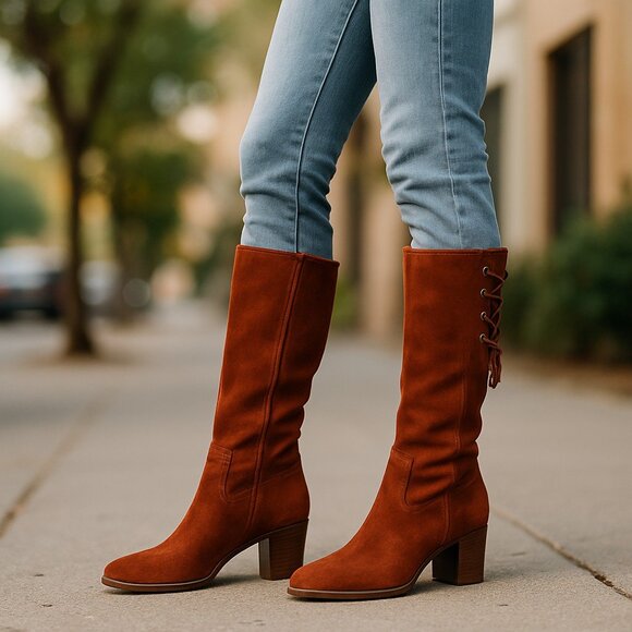 Authentic Coach Coty Suede Boots - Picture 1 of 10